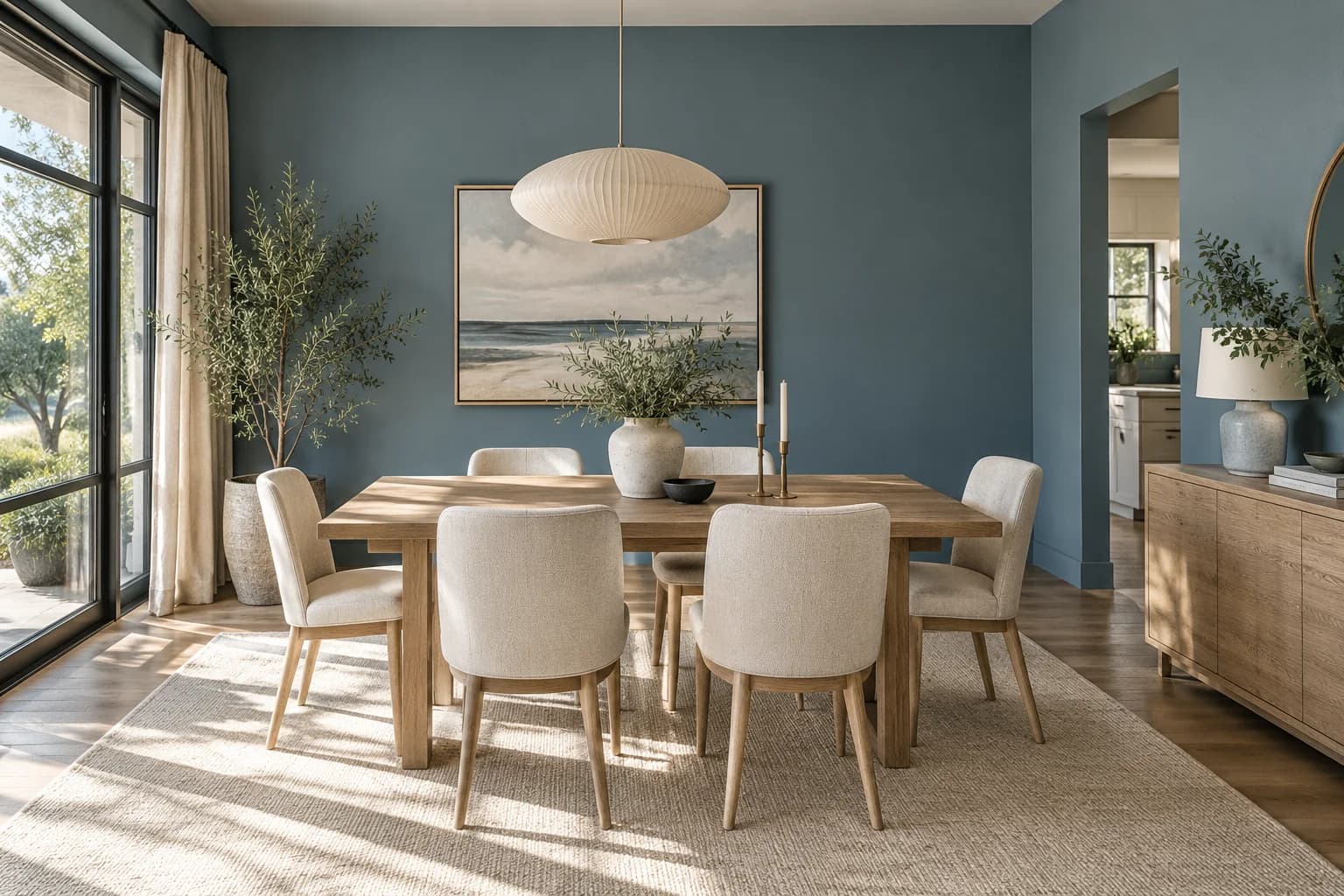 Dining room featuring Blueprint paint
