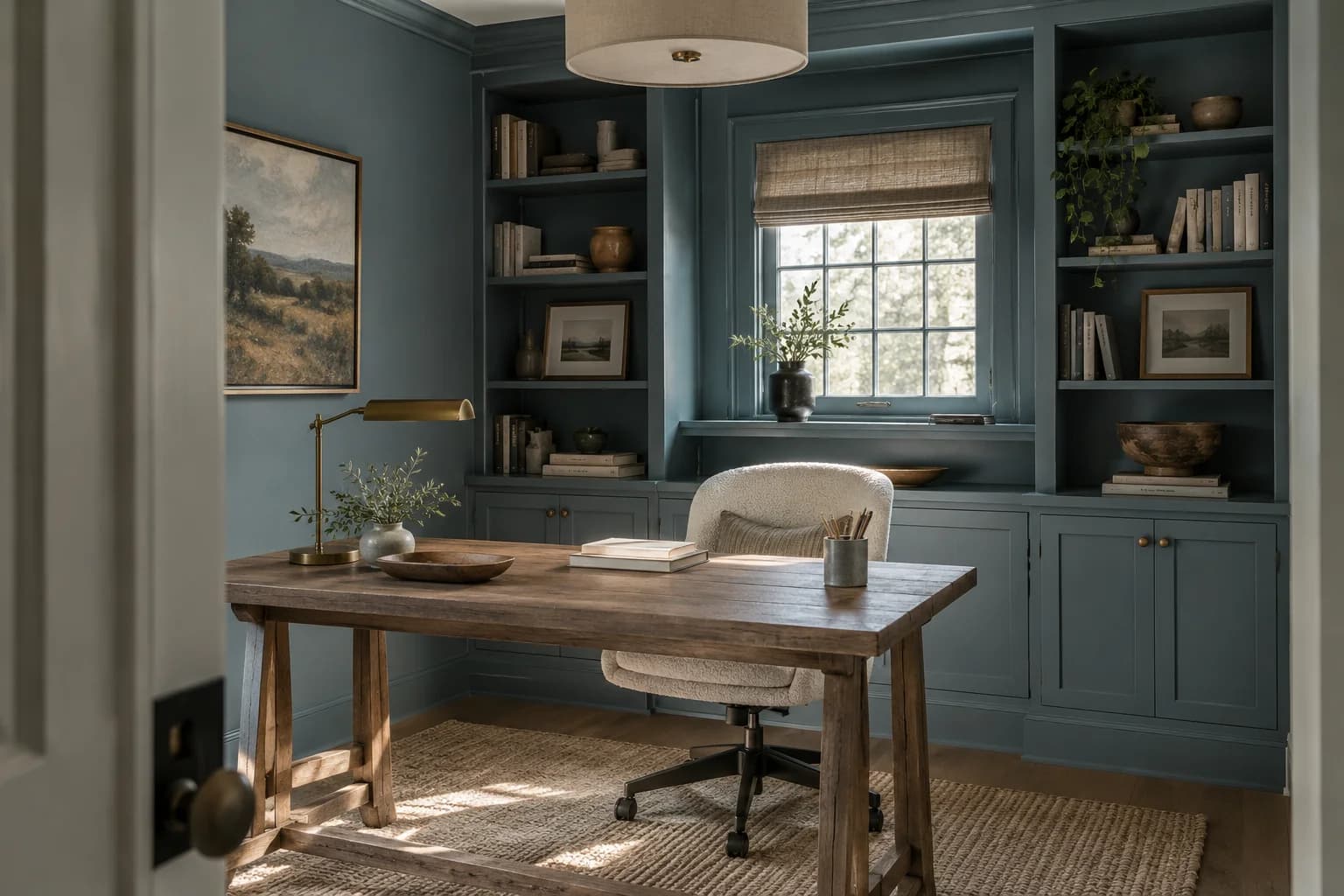 Home office featuring Blueprint paint