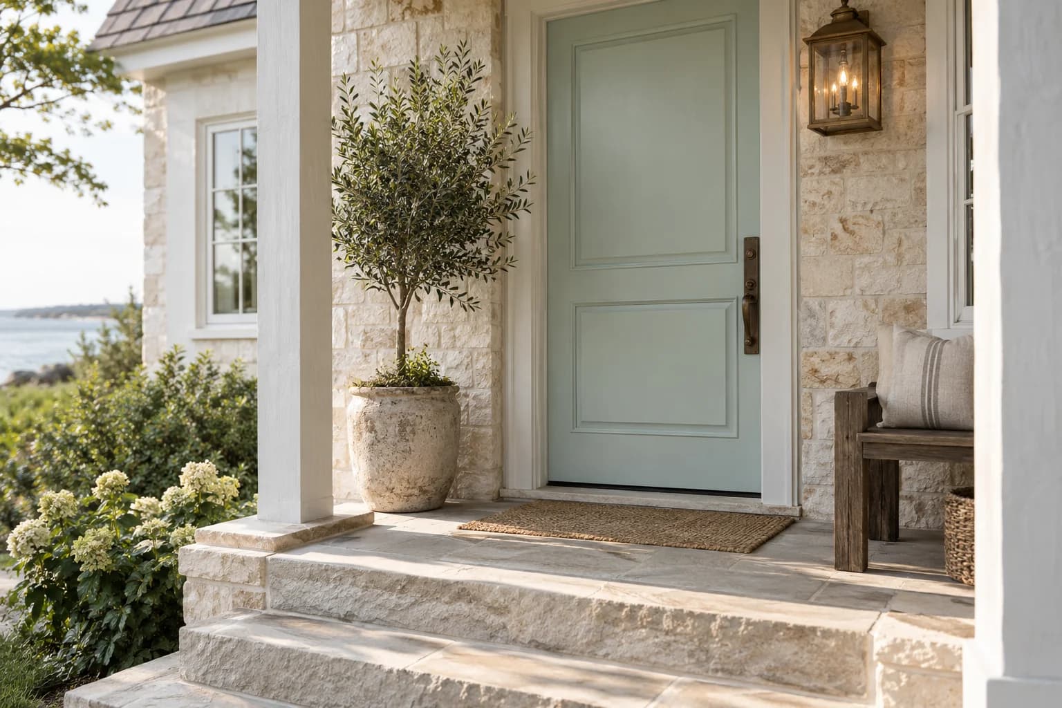 Front door featuring Breezeway paint