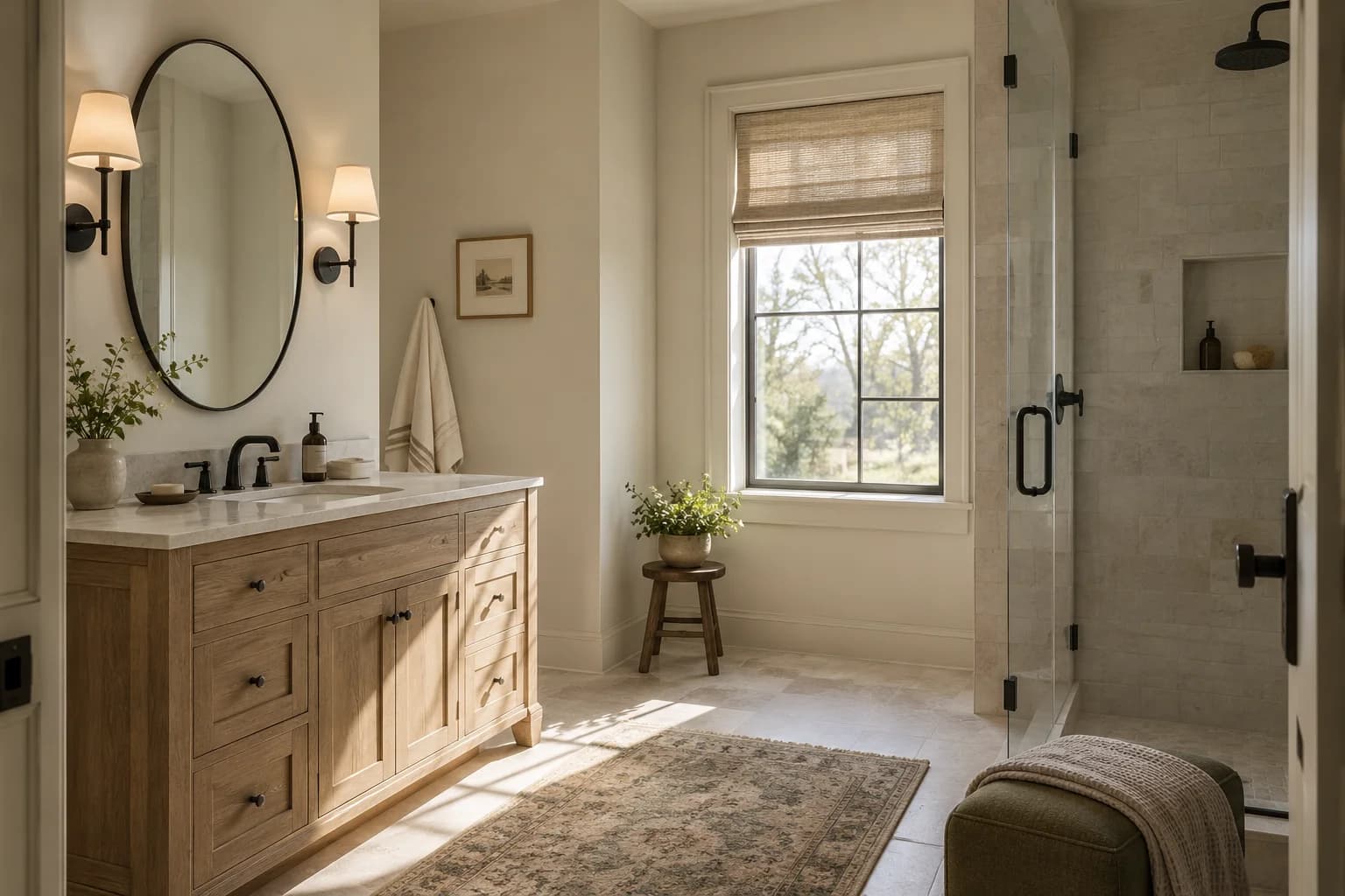 Bathroom featuring Campfire Ash paint