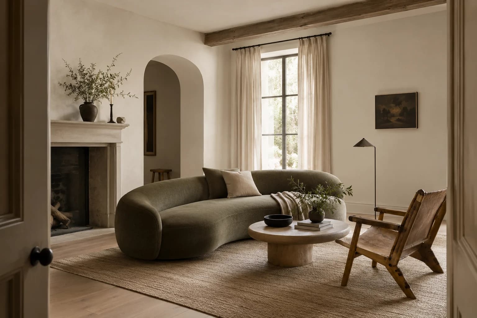Living room featuring Campfire Ash paint