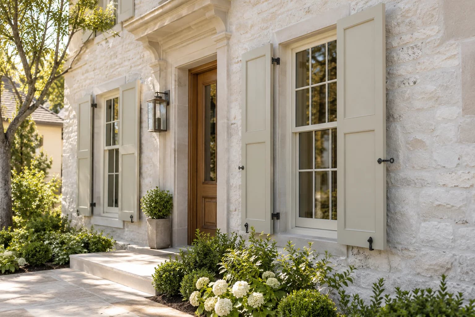 Shutters & trim featuring Campfire Ash paint