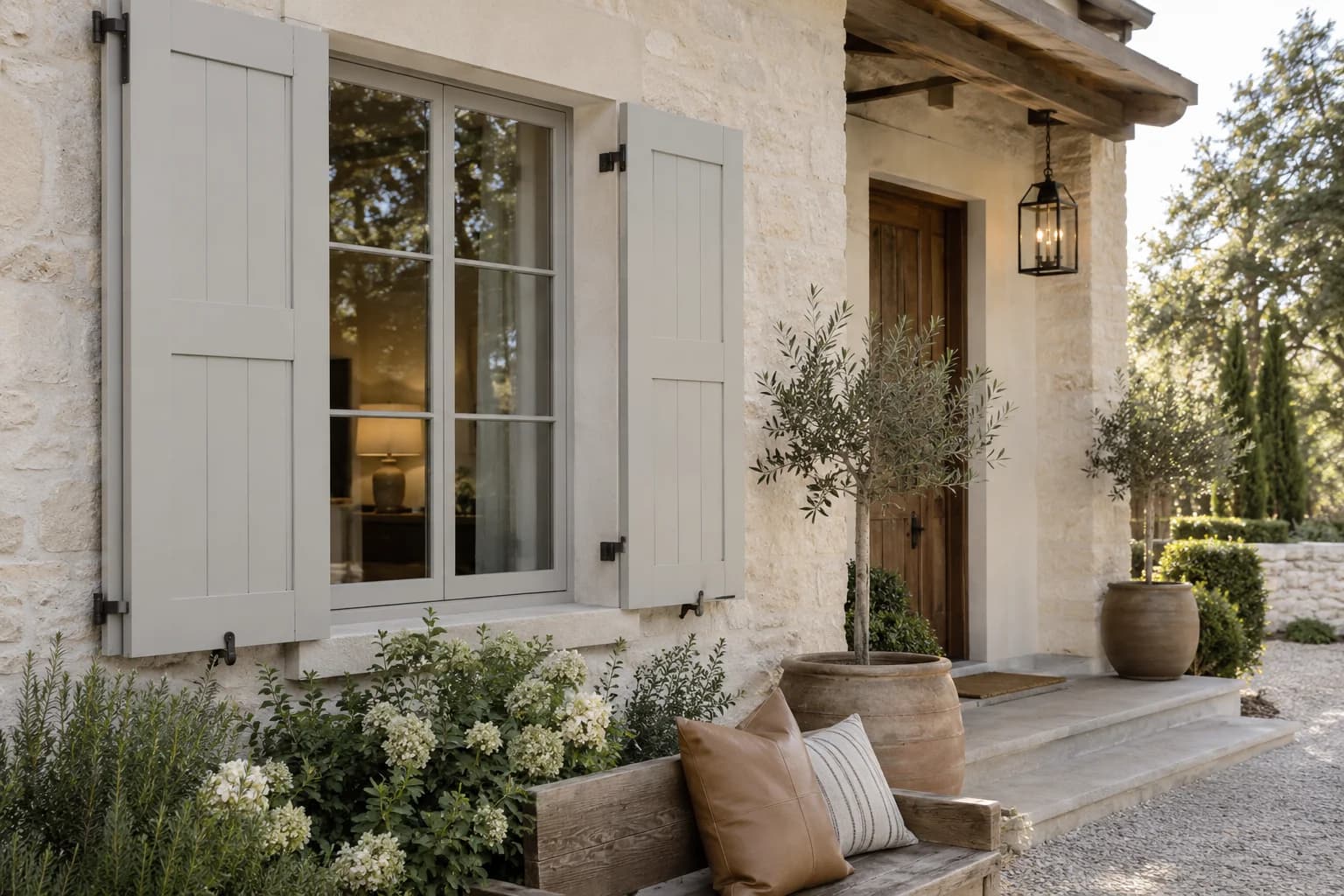 Shutters & trim featuring Dolphin Fin paint