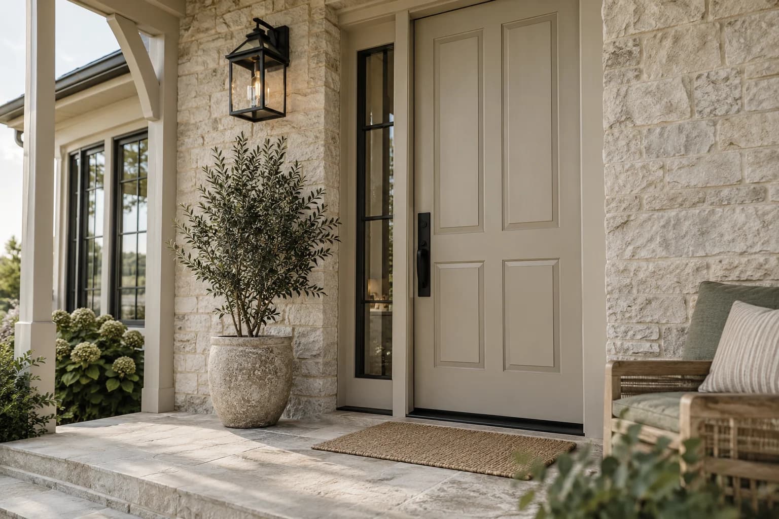 Front door featuring Sculptor Clay paint