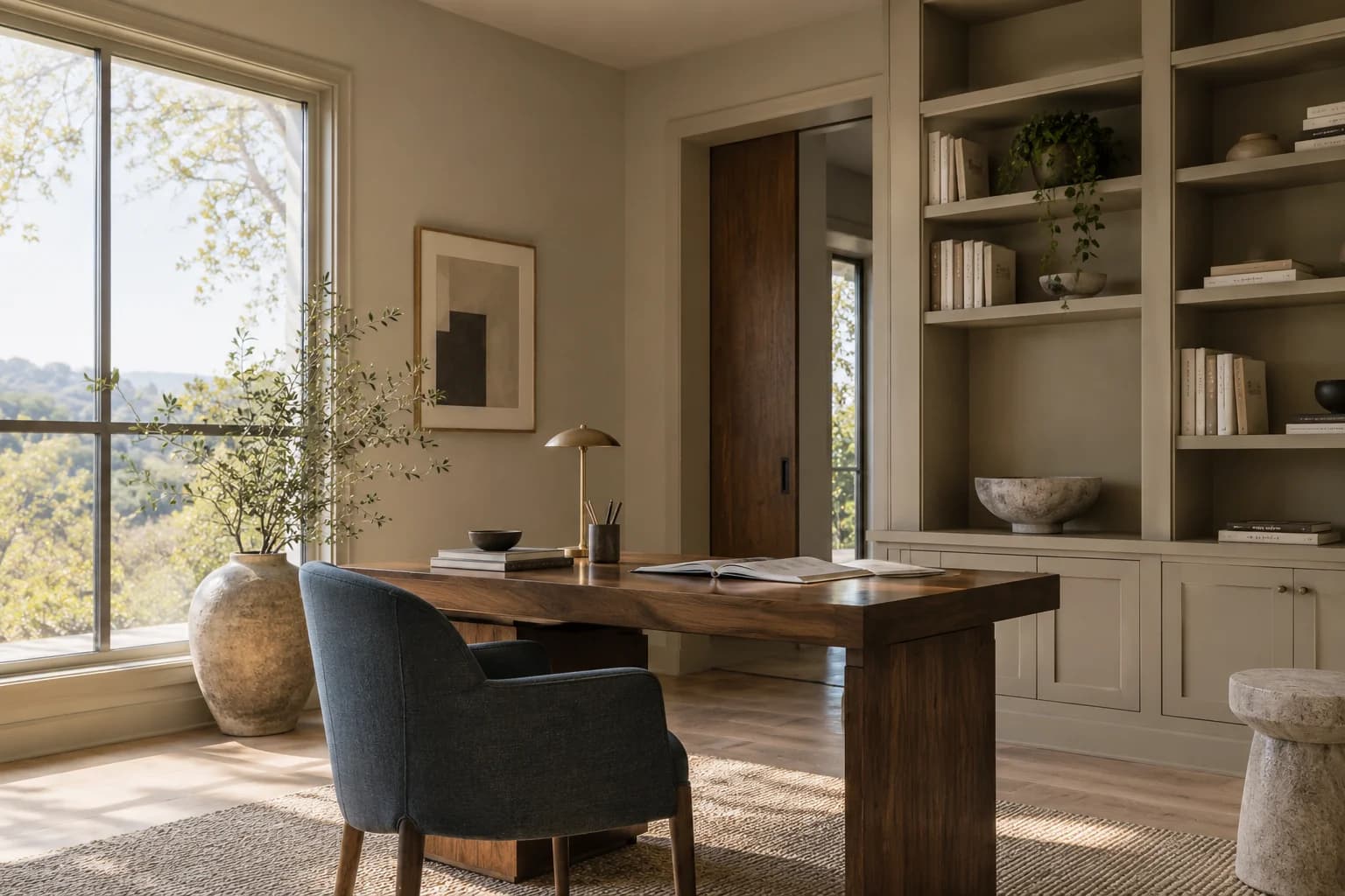 Home office featuring Sculptor Clay paint