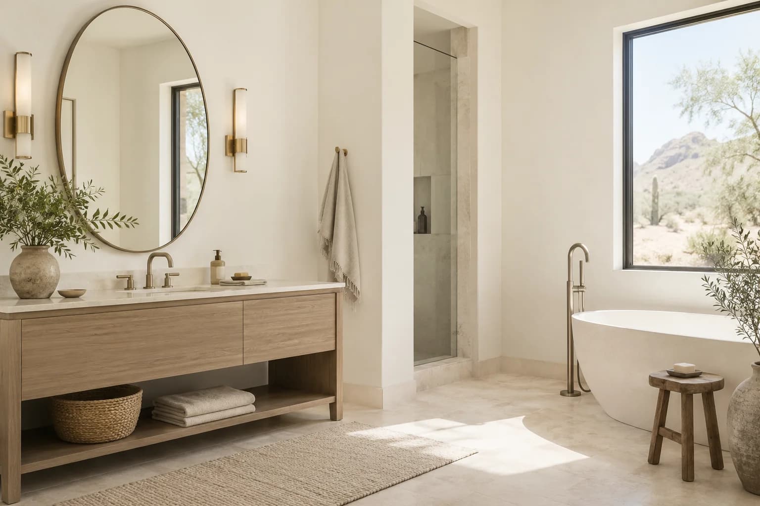 Bathroom featuring Swiss Coffee paint