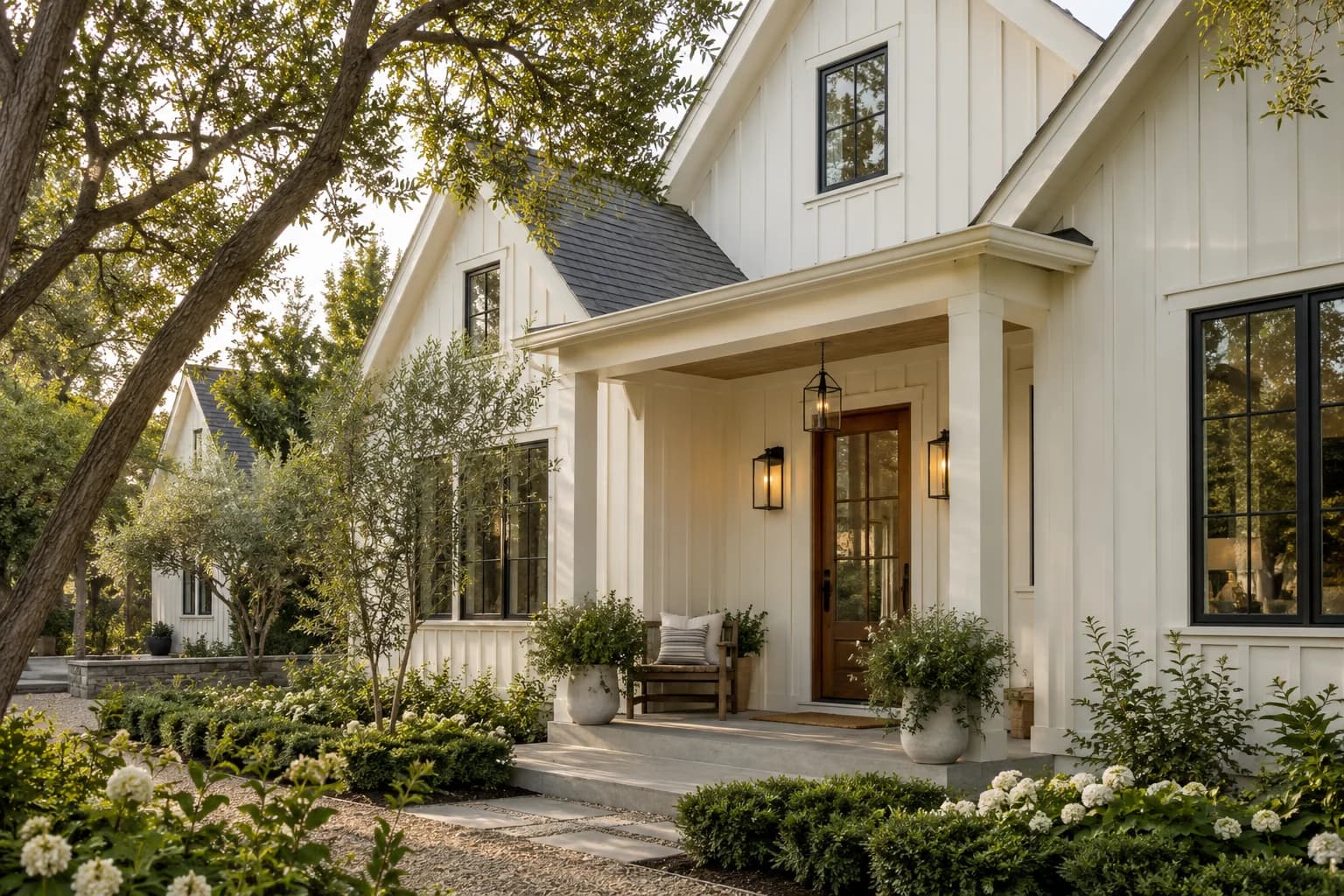 Siding featuring Swiss Coffee paint