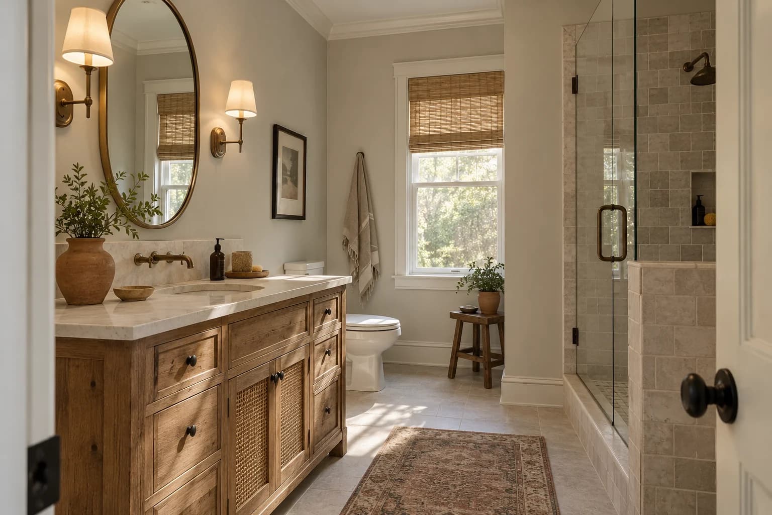 Bathroom featuring Toasty Gray paint