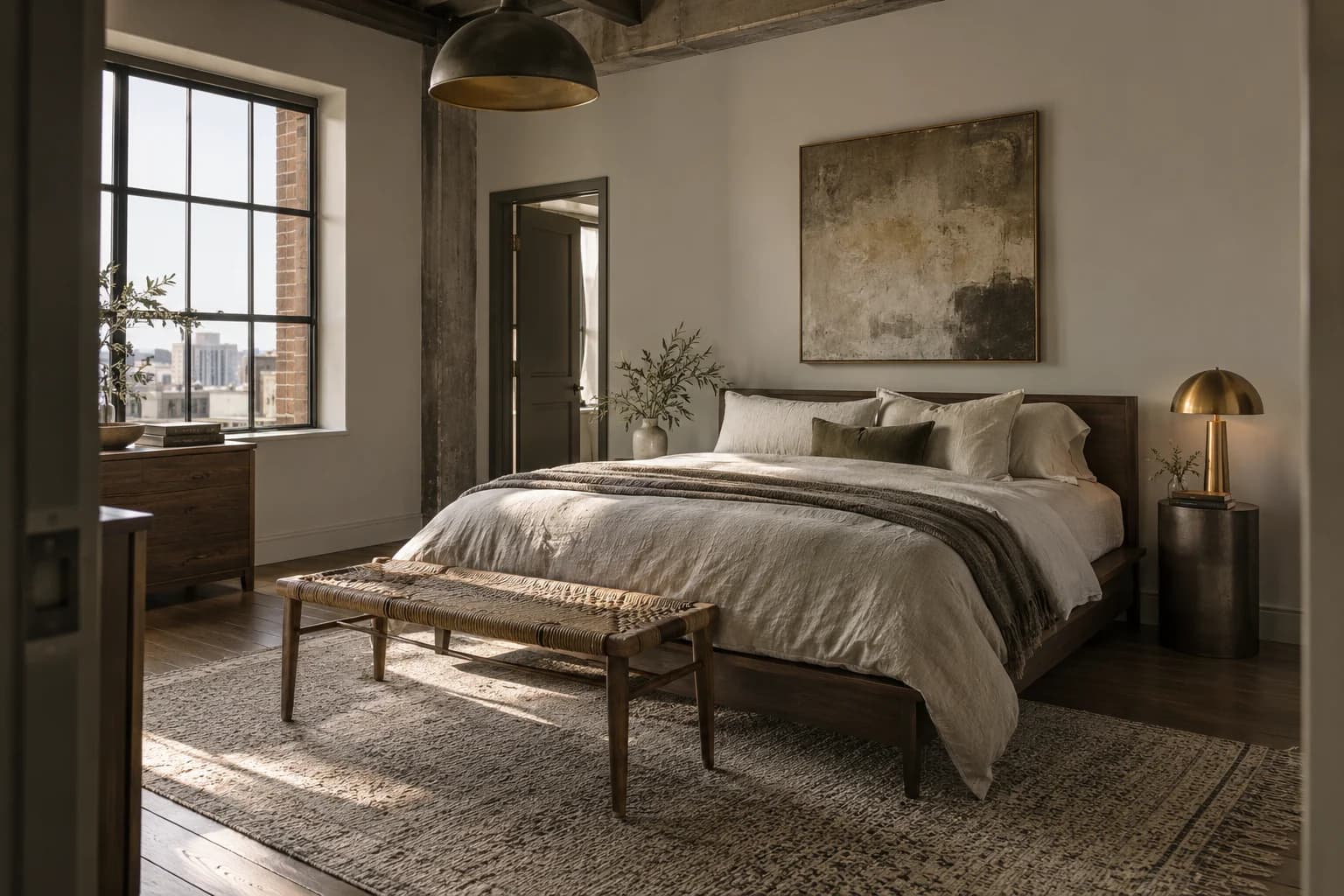 Bedroom featuring Toasty Gray paint