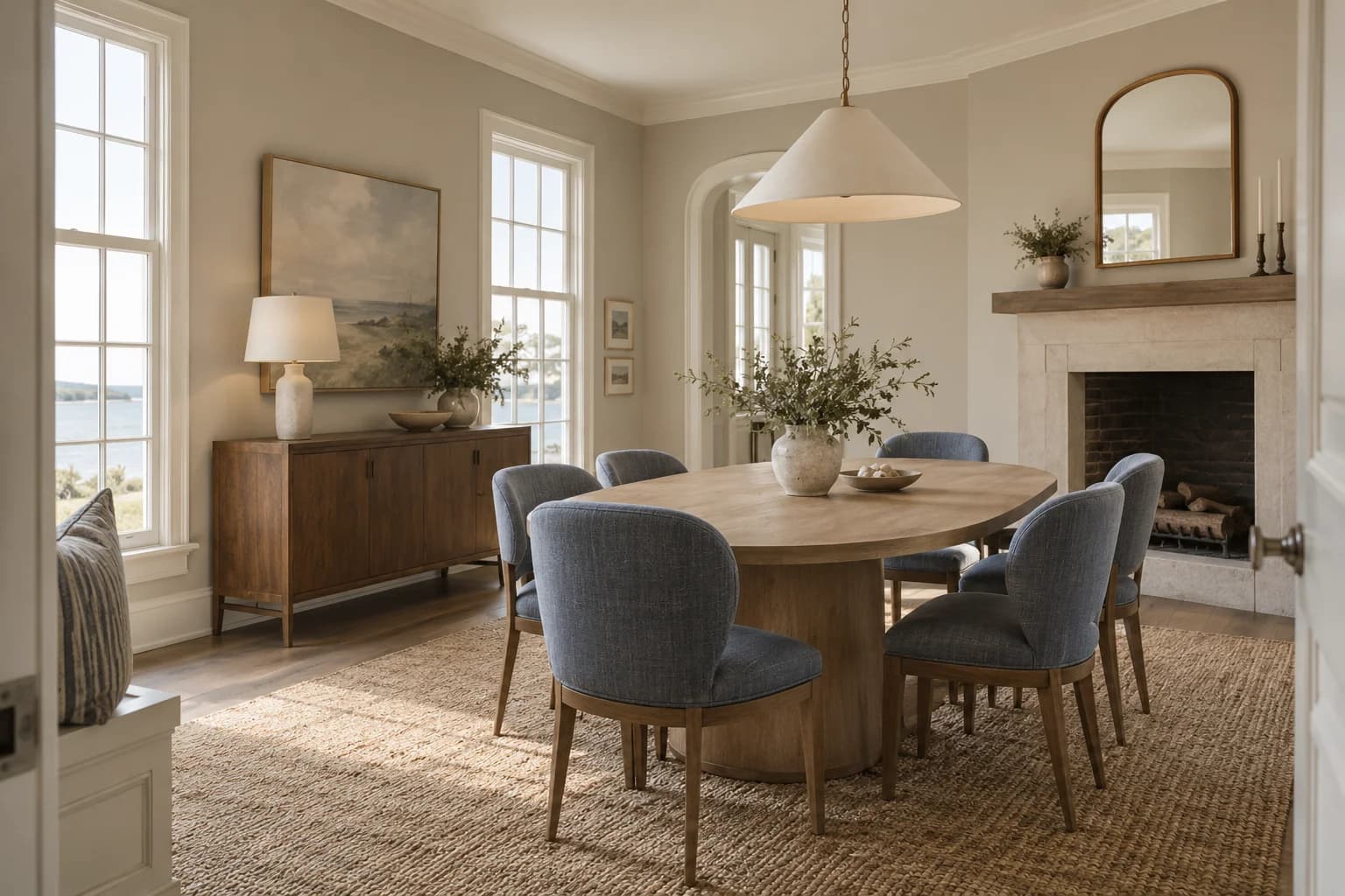 Dining room featuring Toasty Gray paint