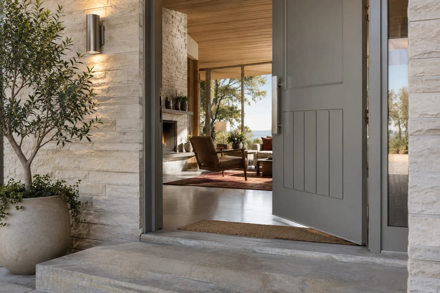 Front door featuring Toasty Gray paint