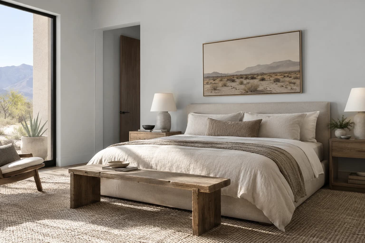 Bedroom featuring White Metal paint