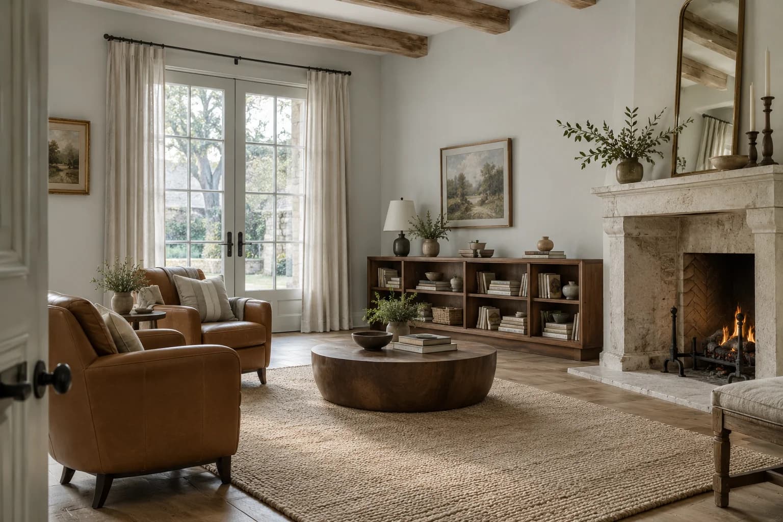 Living room featuring White Metal paint