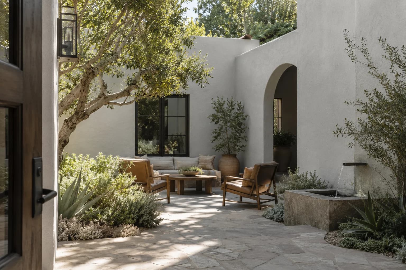 Stucco featuring White Metal paint