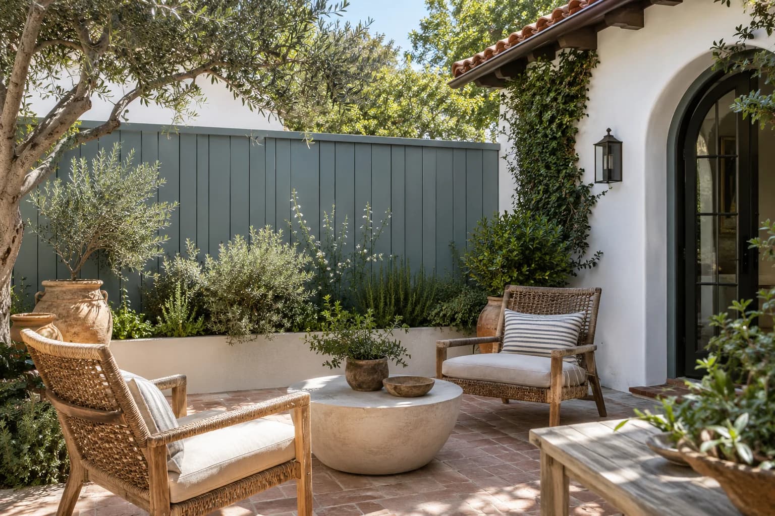 Fences & garden structures featuring Aegean Teal paint