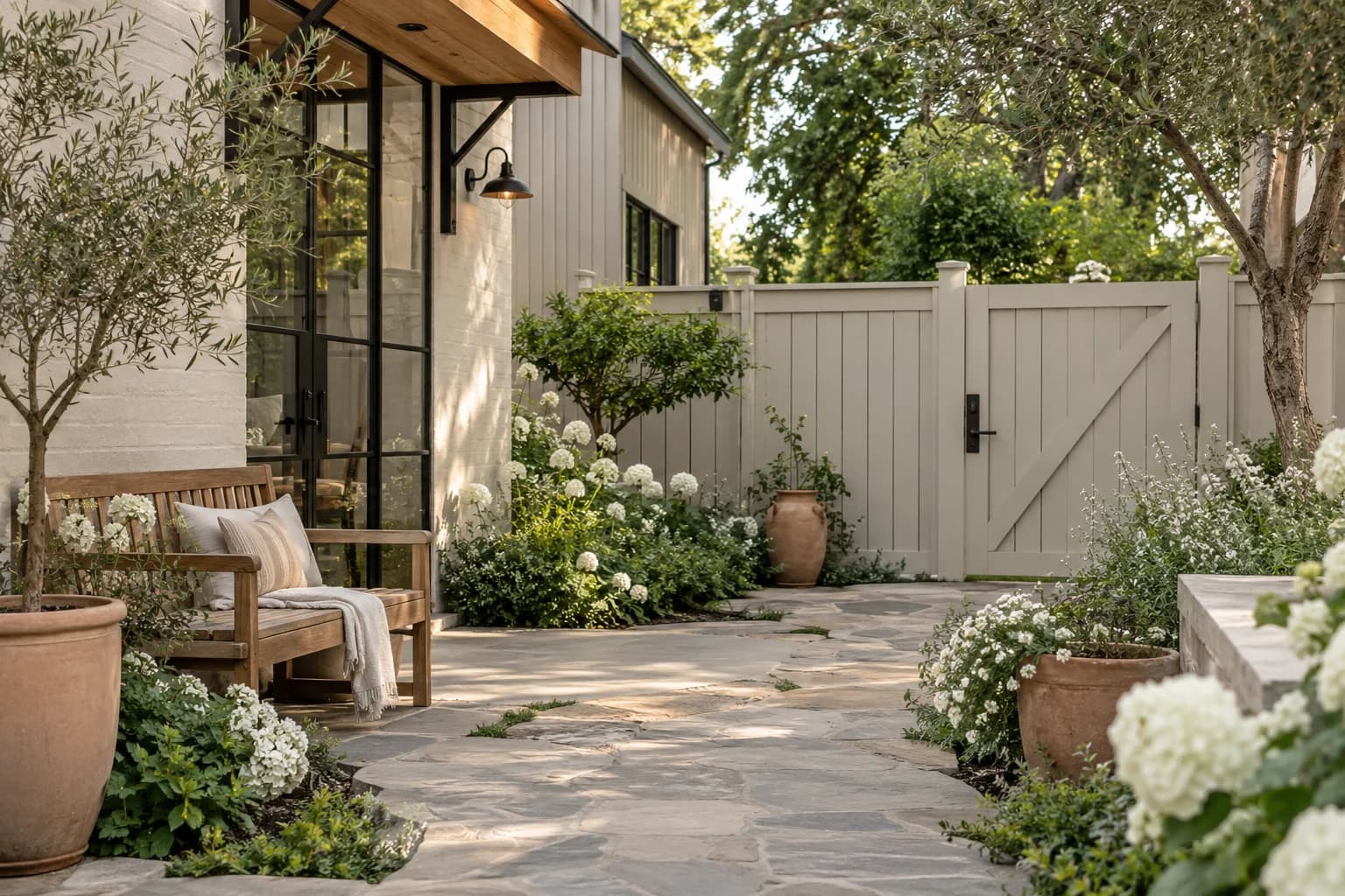Fences & garden structures featuring Balboa Mist paint