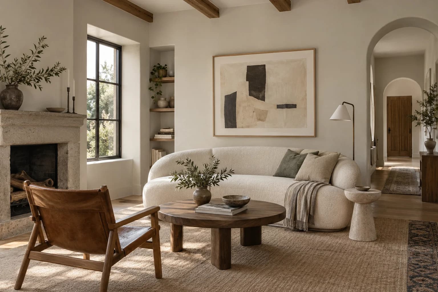 Living room featuring Balboa Mist paint