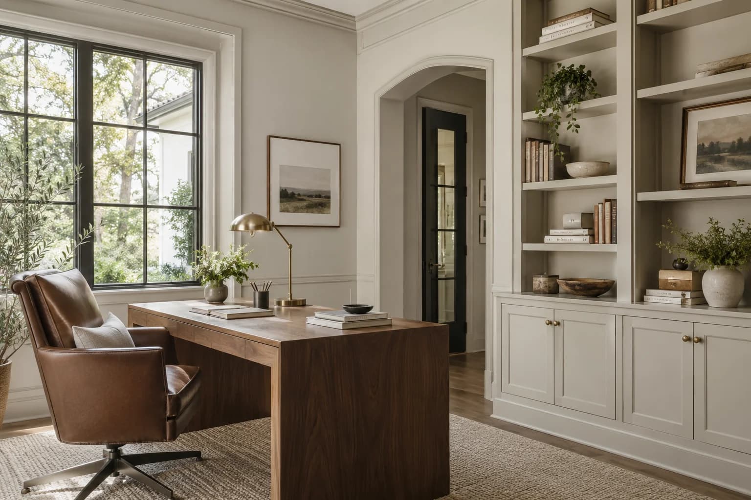 Home office featuring Balboa Mist paint
