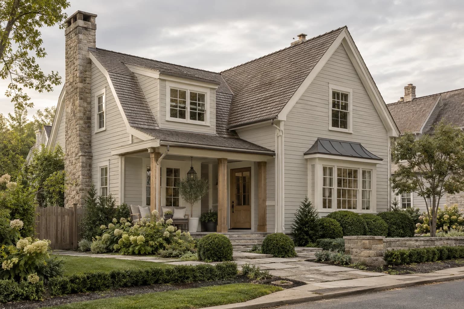 Siding featuring Balboa Mist paint