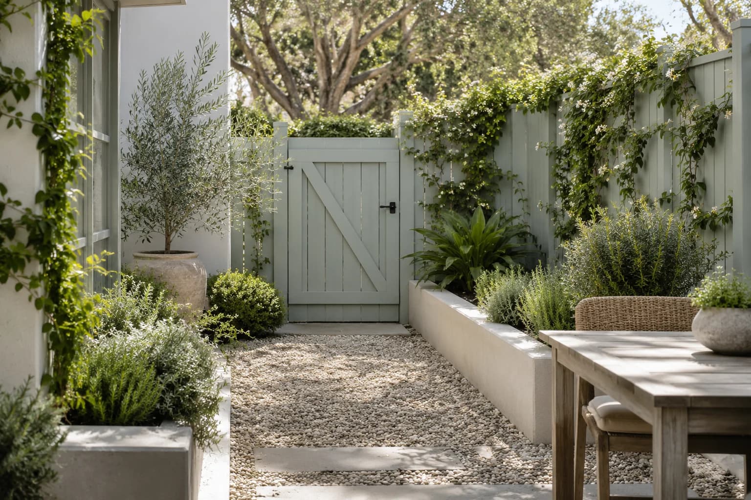 Fences & garden structures featuring Beach Glass paint