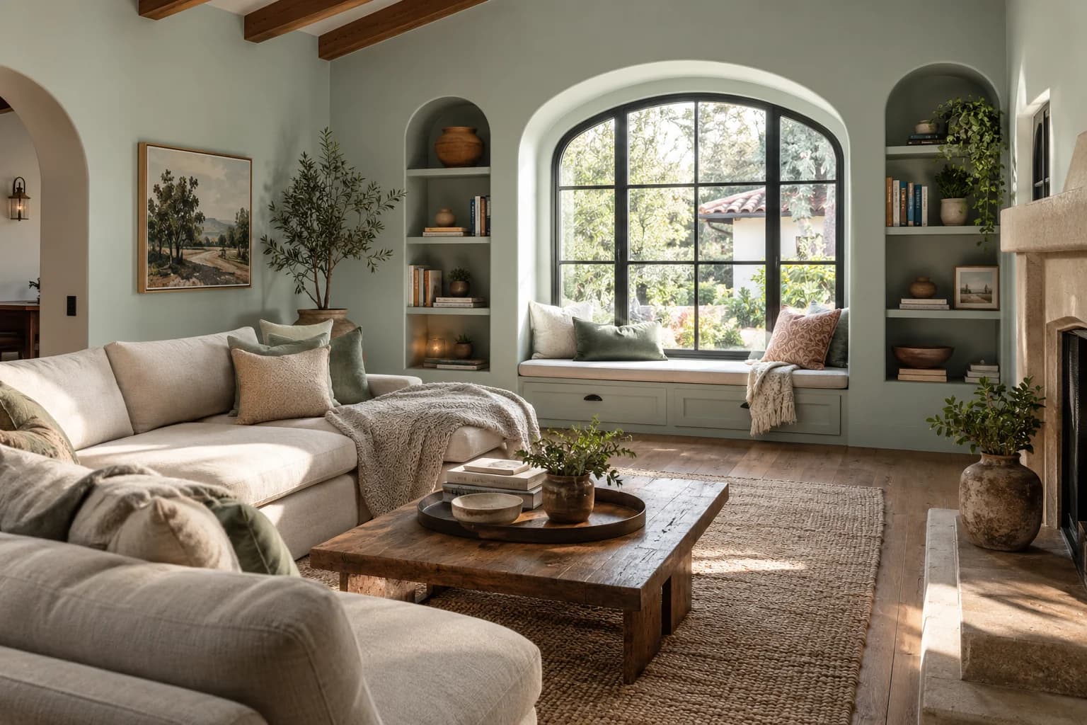 Living room featuring Beach Glass paint