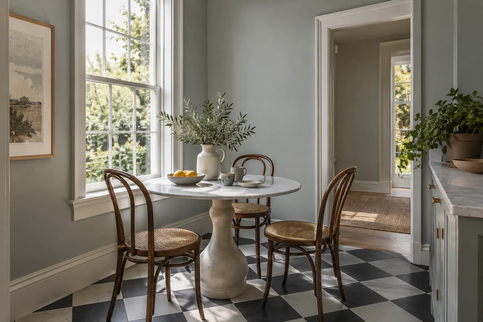 Dining room featuring Boothbay Gray paint