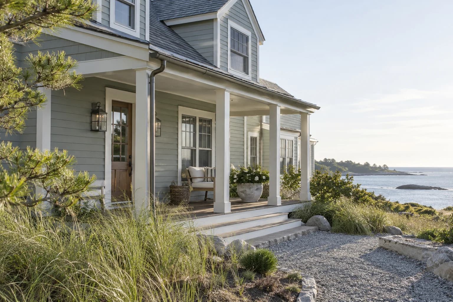 Siding featuring Boothbay Gray paint