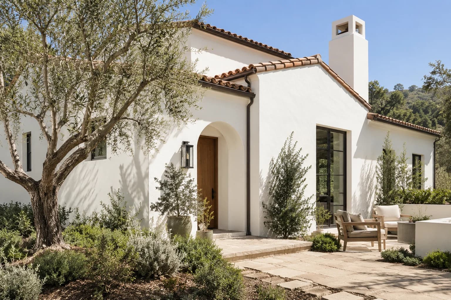 Stucco featuring Chantilly Lace paint
