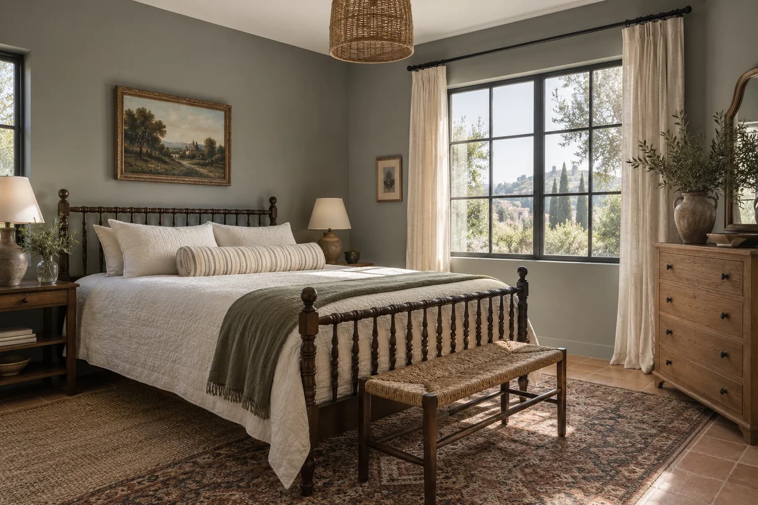 Bedroom featuring Chelsea Gray paint