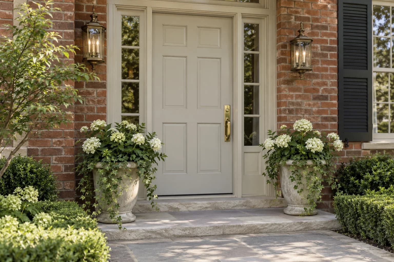 Front door featuring Collingwood paint
