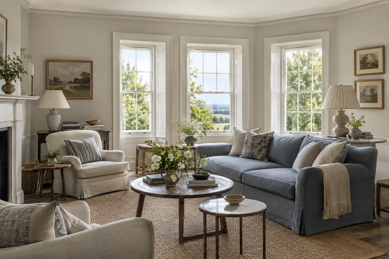 Collingwood walls in an English country living room