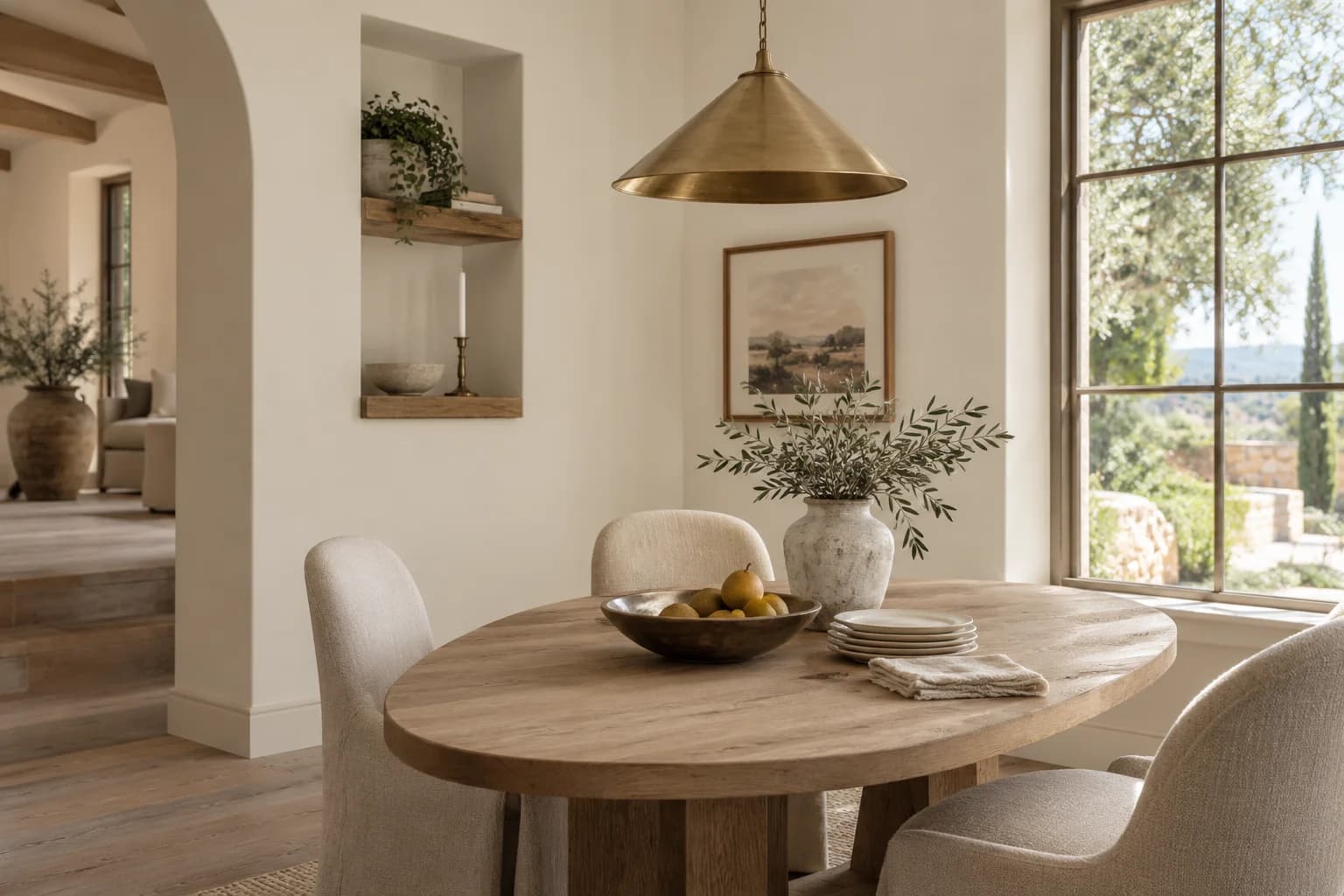 Dining room featuring Pale Oak paint