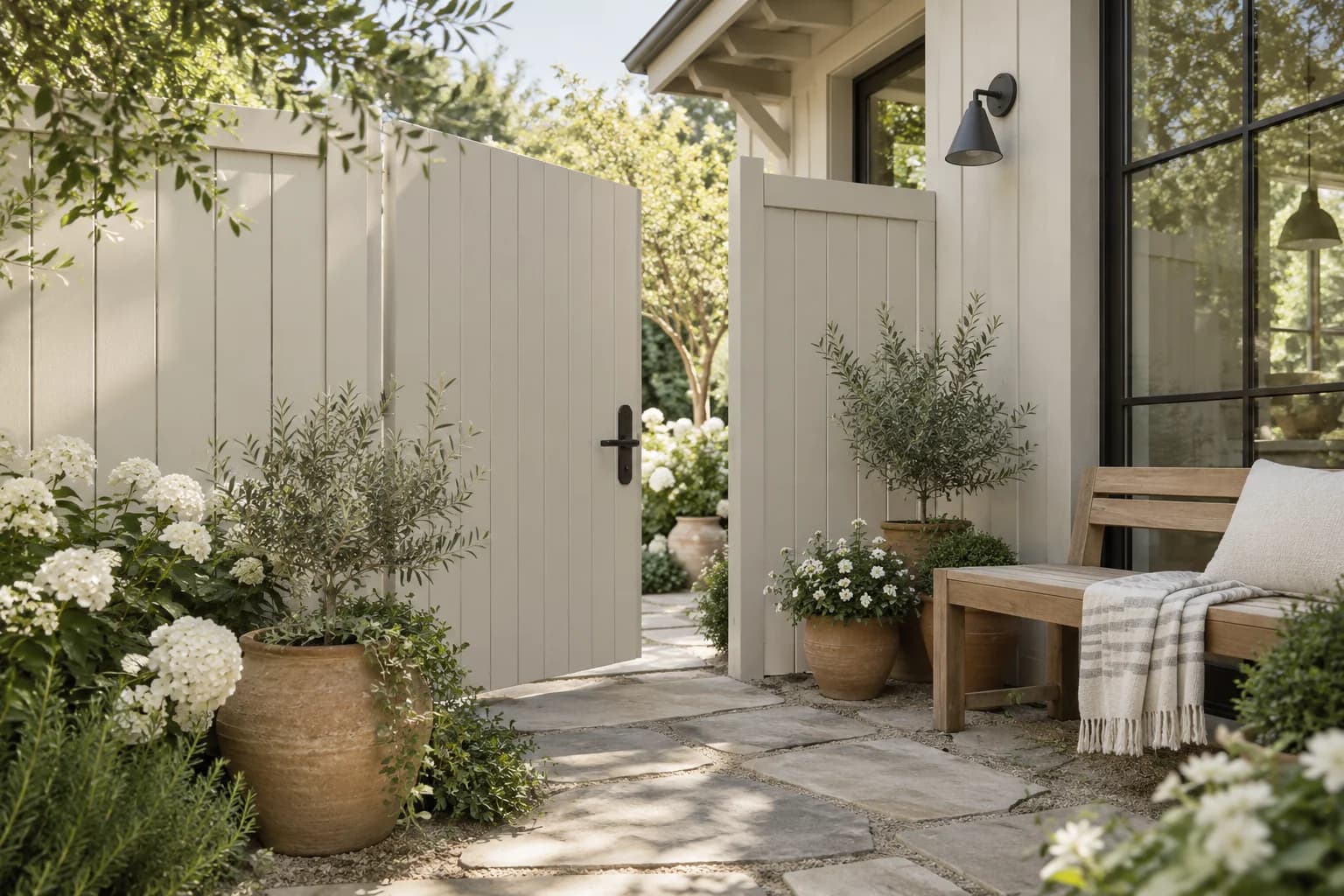 Fences & garden structures featuring Pale Oak paint