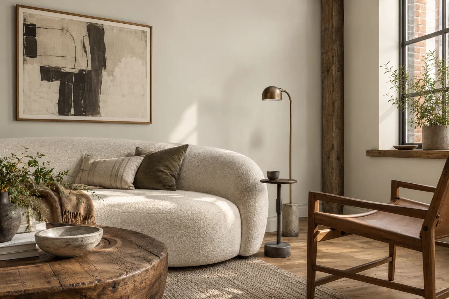 Living room featuring Pale Oak paint