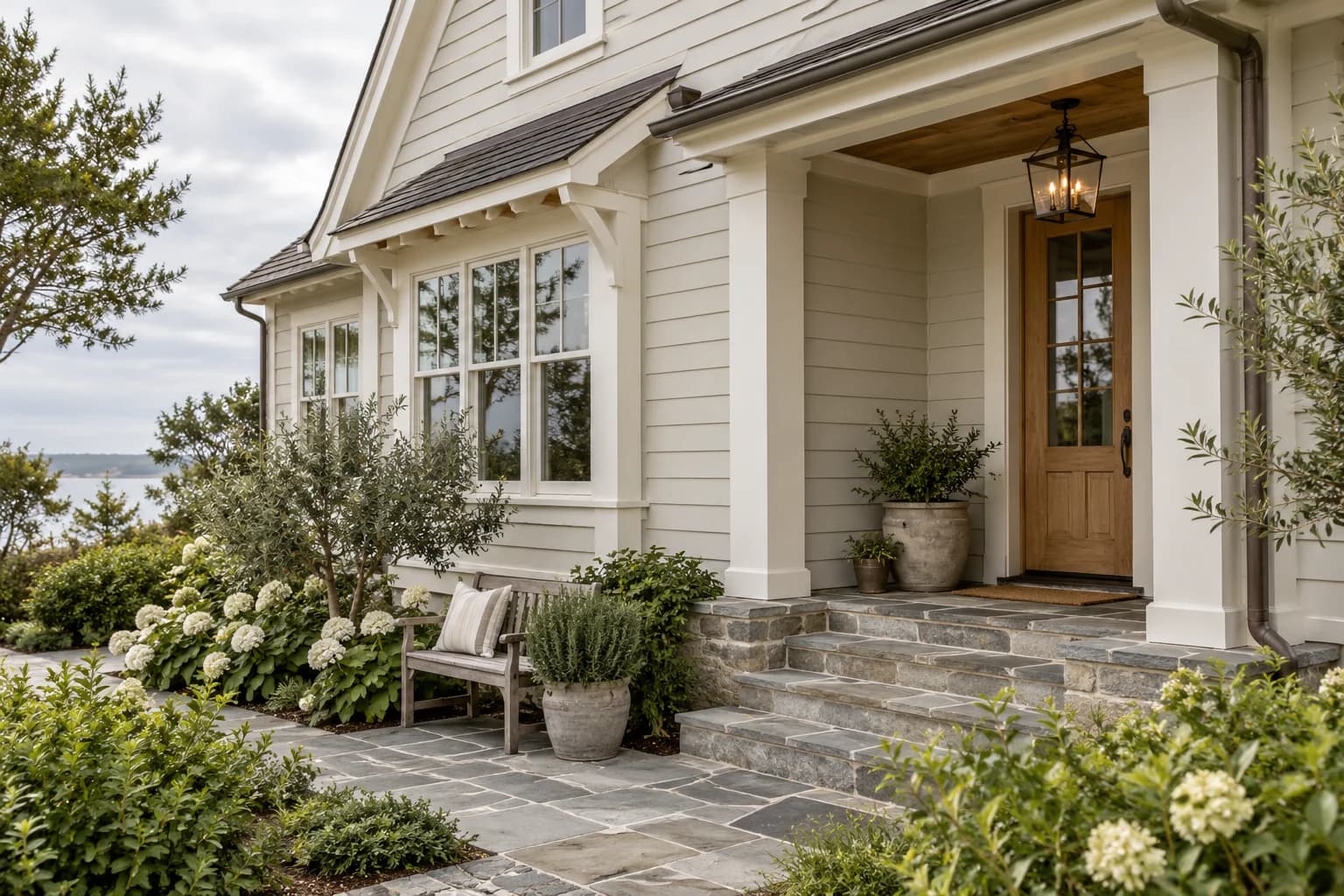 Siding featuring Pale Oak paint