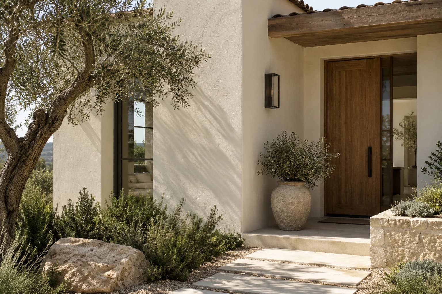 Stucco featuring Pale Oak paint