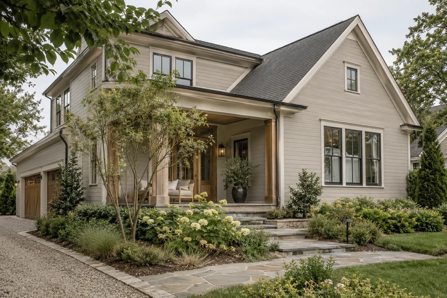 Siding featuring Revere Pewter paint
