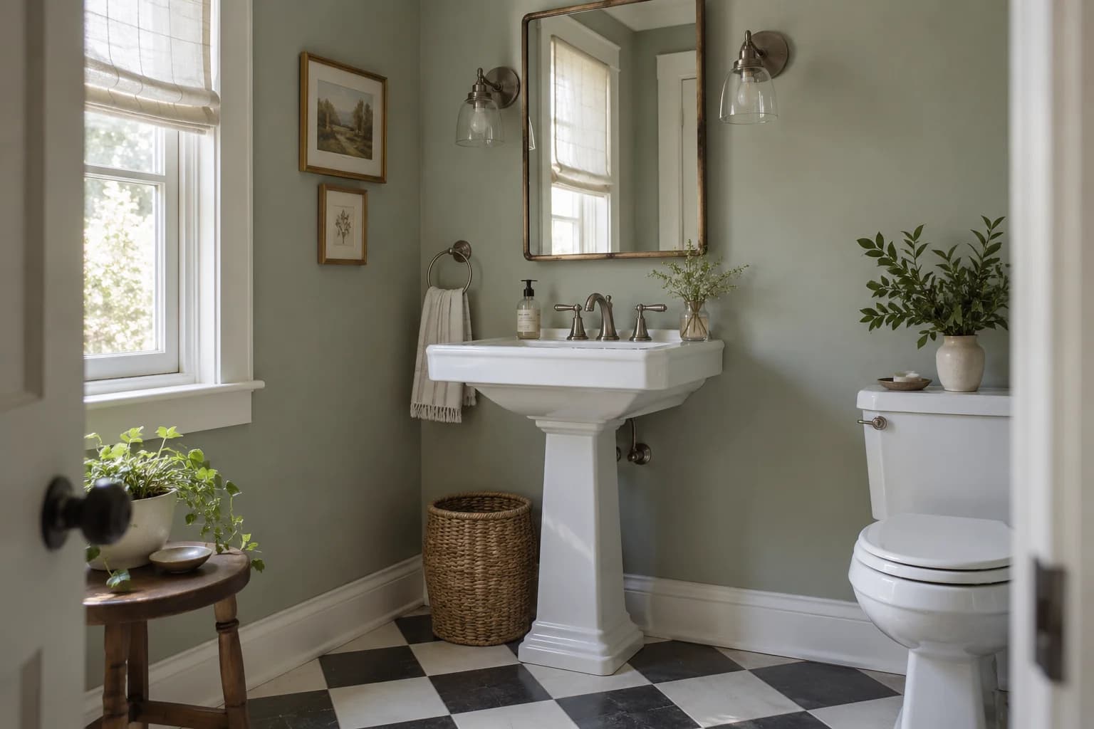 Bathroom featuring Saybrook Sage paint
