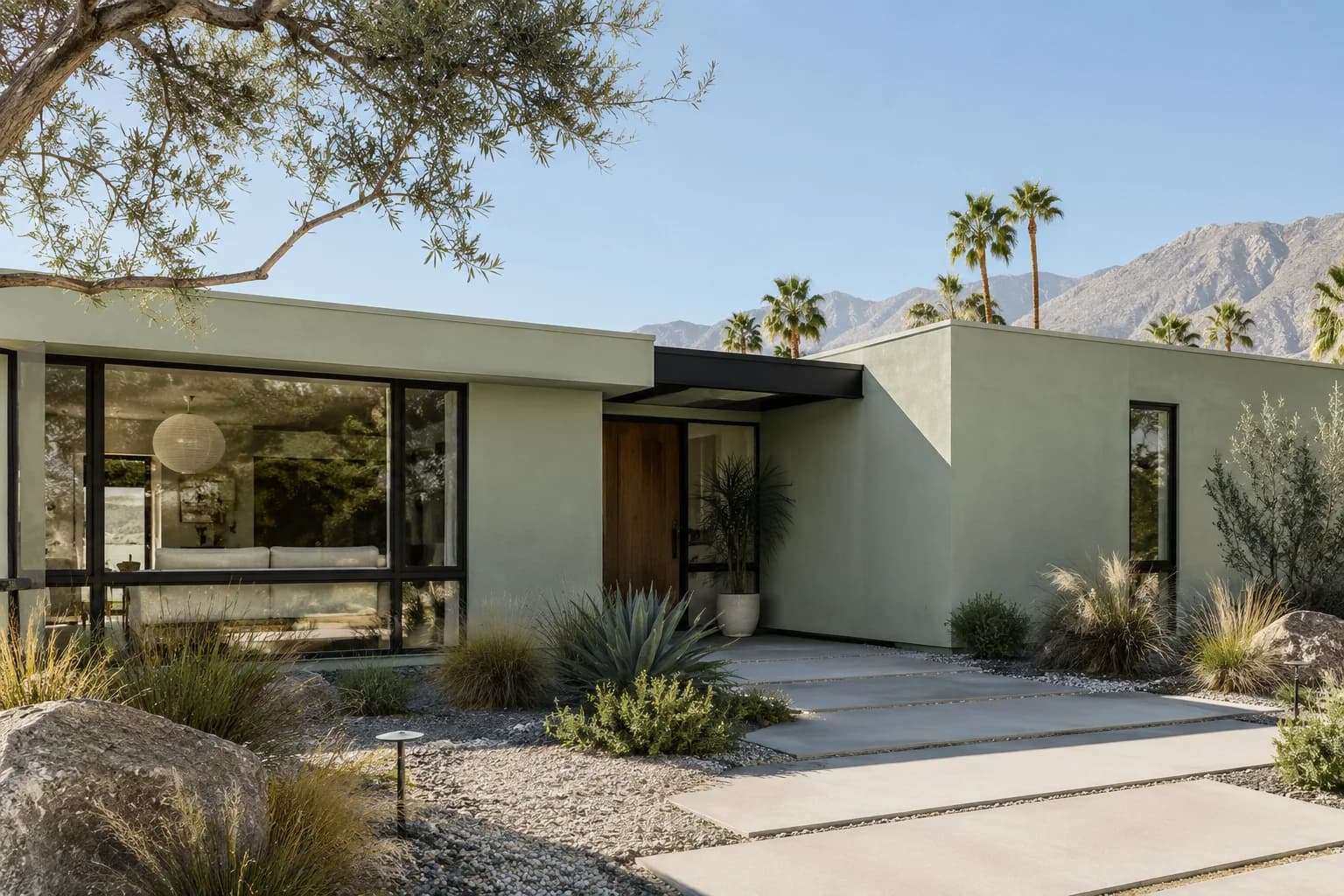 Stucco featuring Saybrook Sage paint