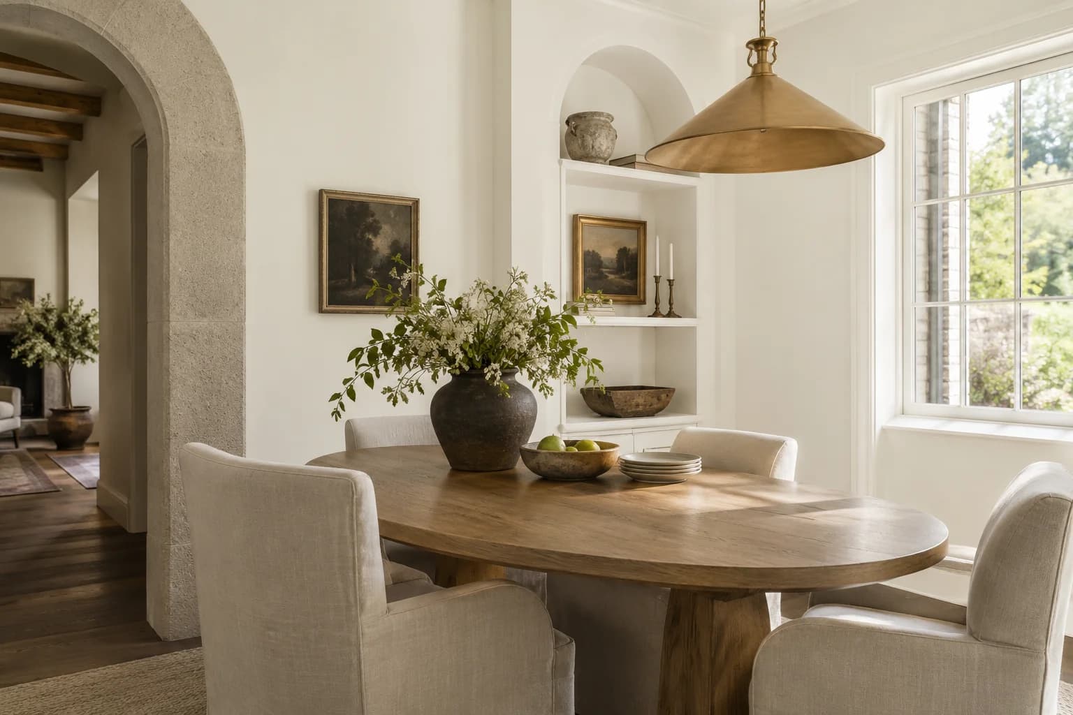 Dining room featuring Simply White paint