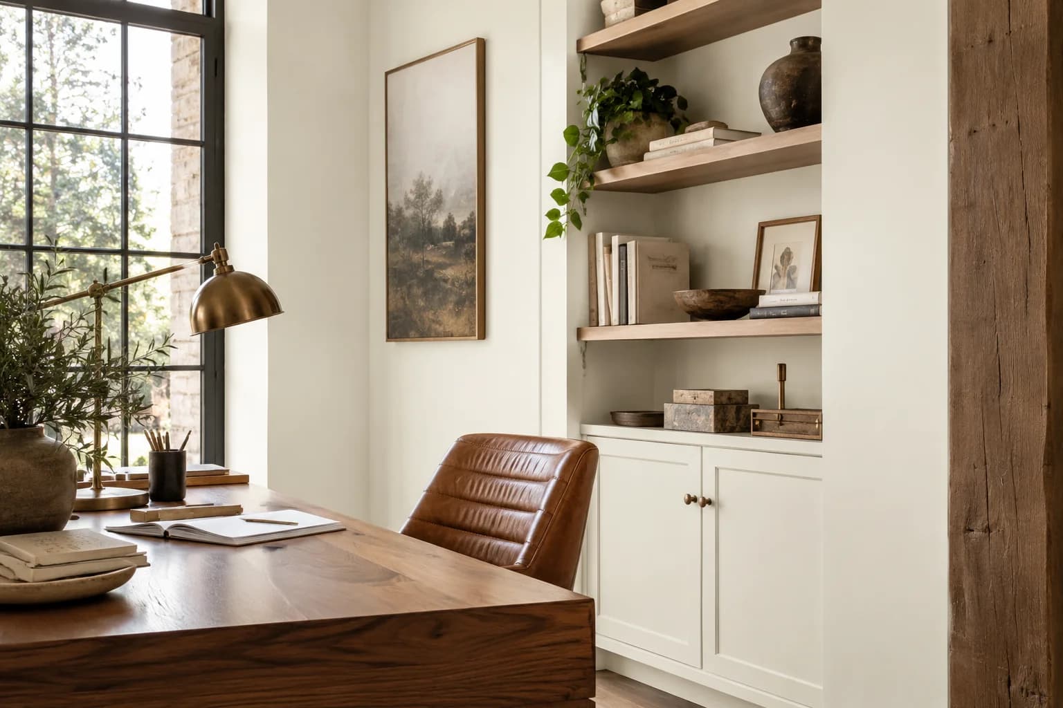 Home office featuring Simply White paint