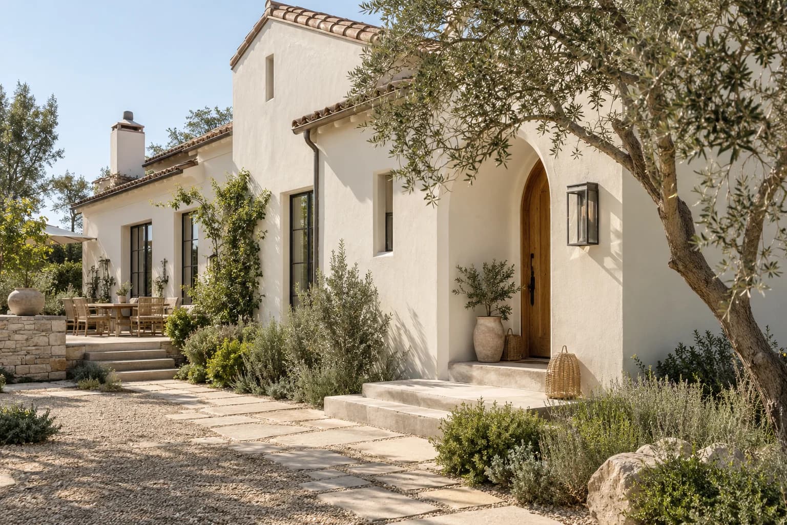 Stucco featuring Swiss Coffee paint