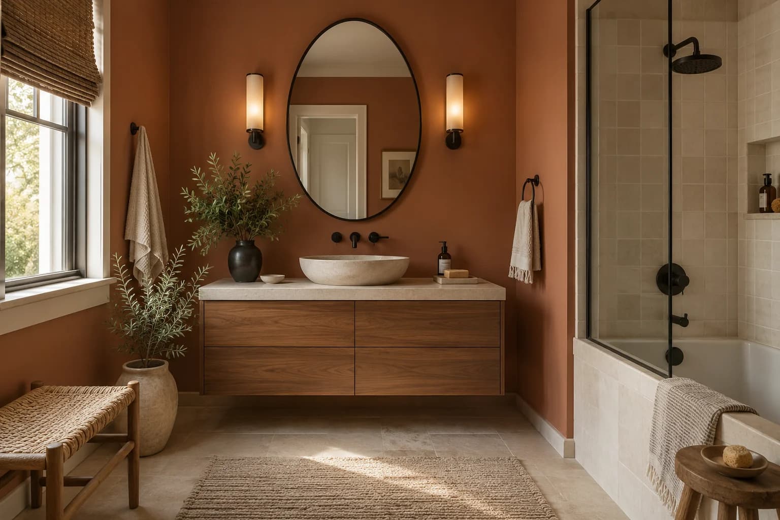 Bathroom featuring Cavern Clay paint