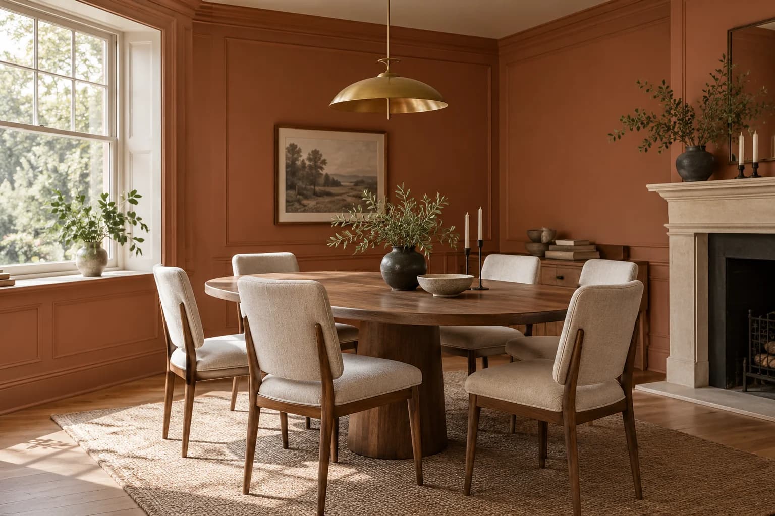 Dining room featuring Cavern Clay paint