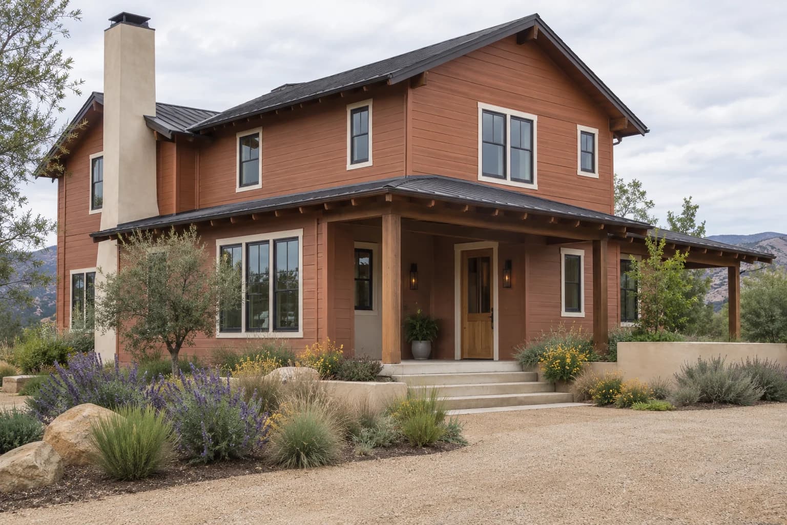 Siding featuring Cavern Clay paint