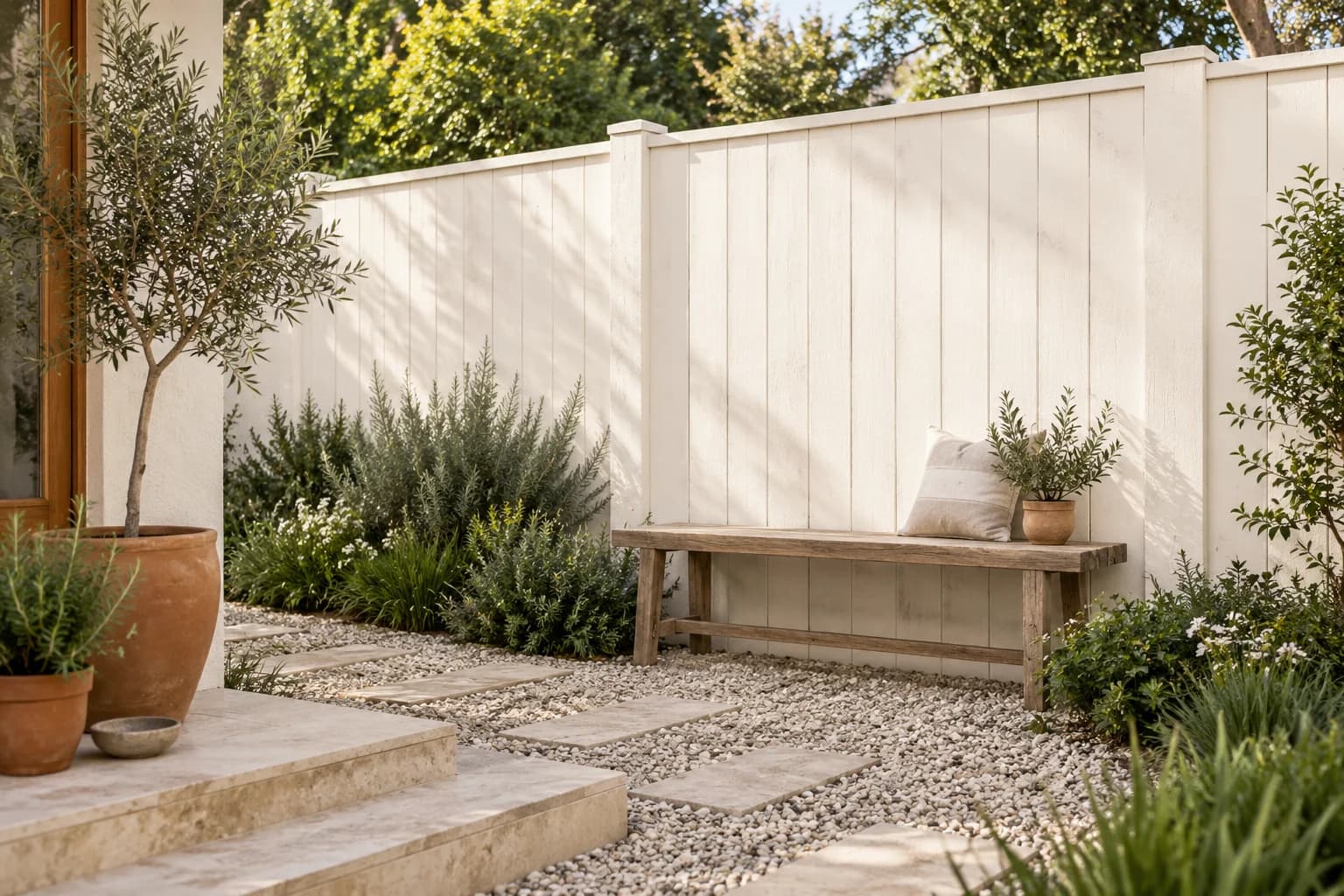 Fences & garden structures featuring Antique Paper paint