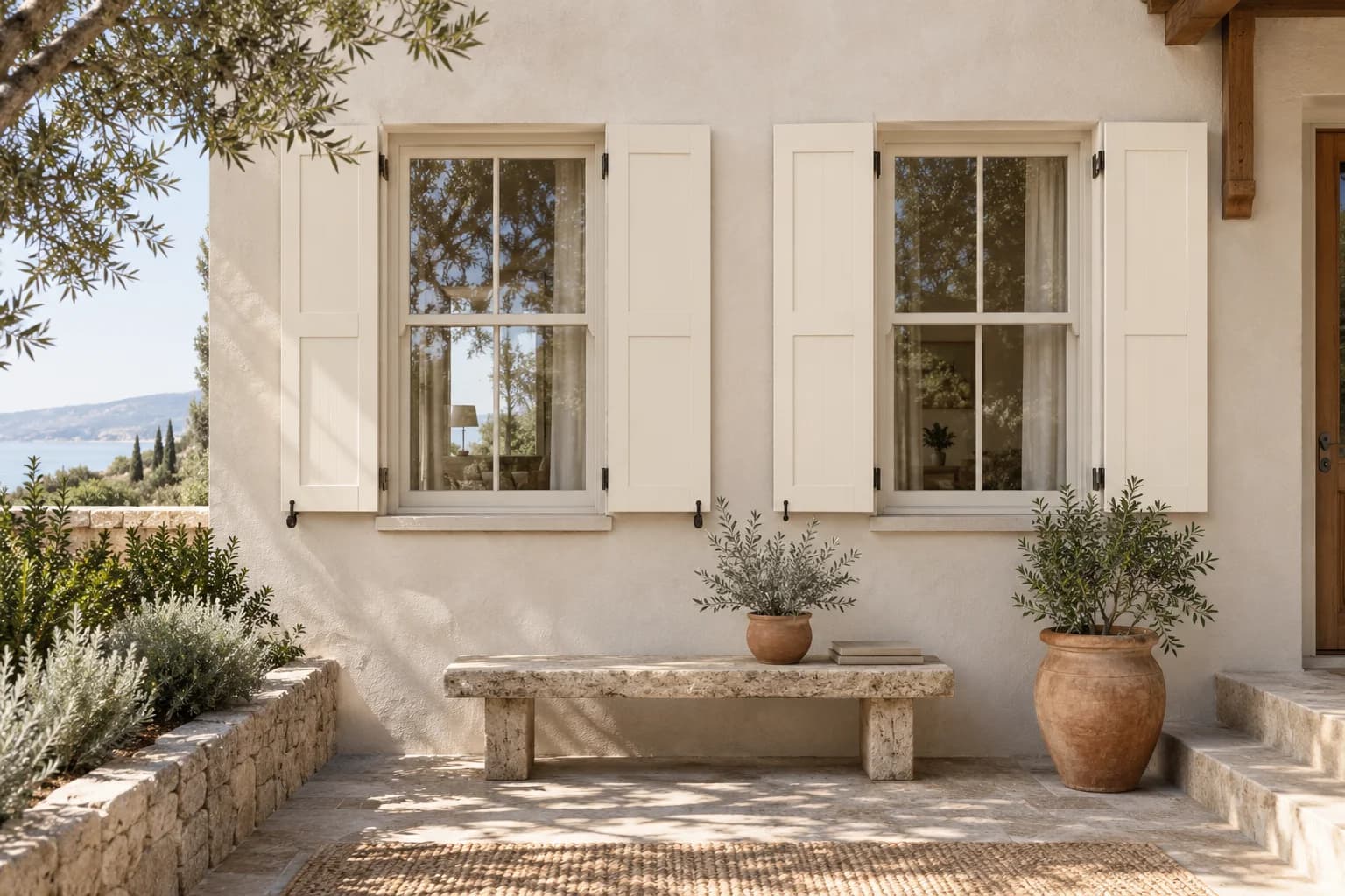 Shutters & trim featuring Antique Paper paint