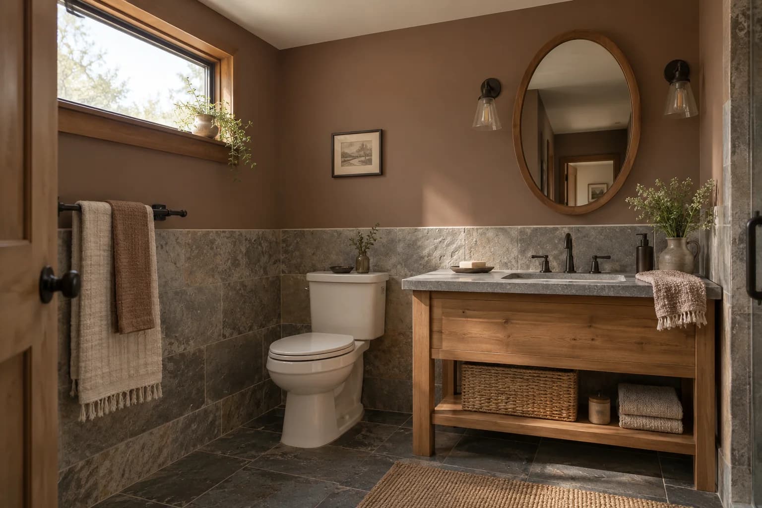 Bathroom featuring Art and Craft paint