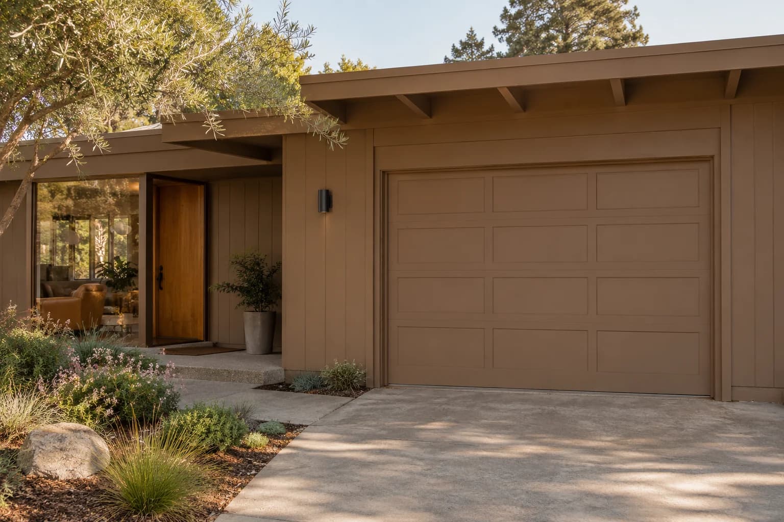 Garage door featuring Art and Craft paint