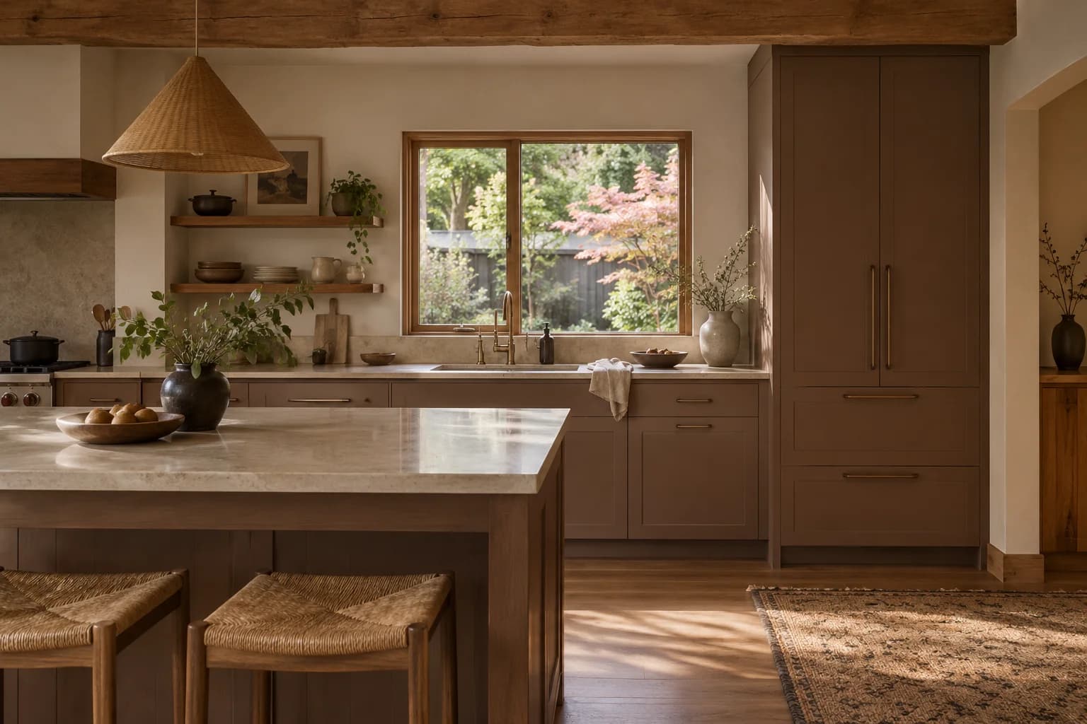 Kitchen cabinets featuring Art and Craft paint